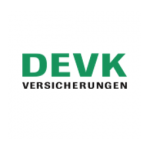 Logo der DEVK Versicherungen auf weißem Grund